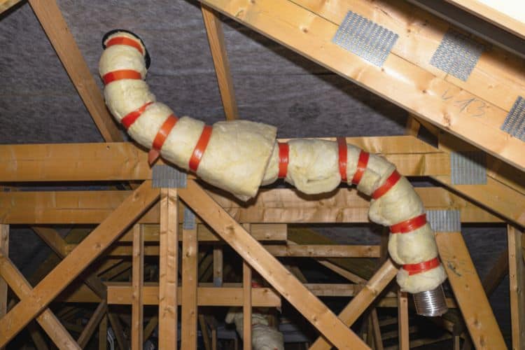 plumbing ventilation pipes in the loft